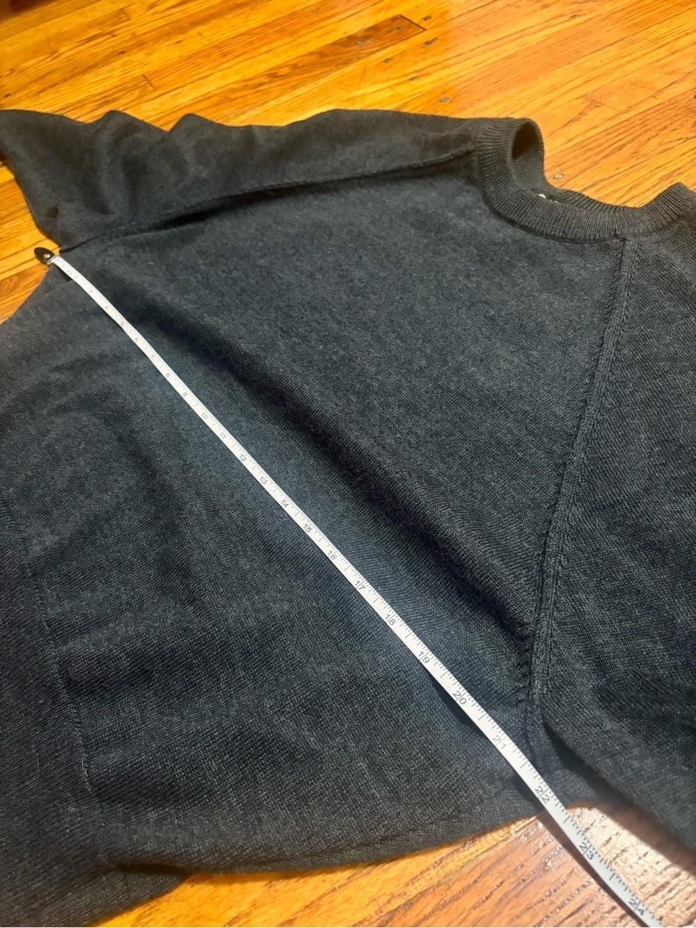 Athleta Dark Gray Merino Wool Raglan Sleeve Knit Sweater Small - Picture 3 of 8